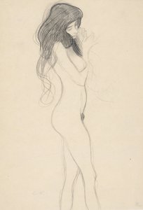 Nudo femminile in piedi verso destra